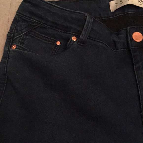 Dark Blue Mid Rise Skinny Jean - Picture 3 of 6